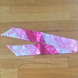 Coach Pink Silk Scarf